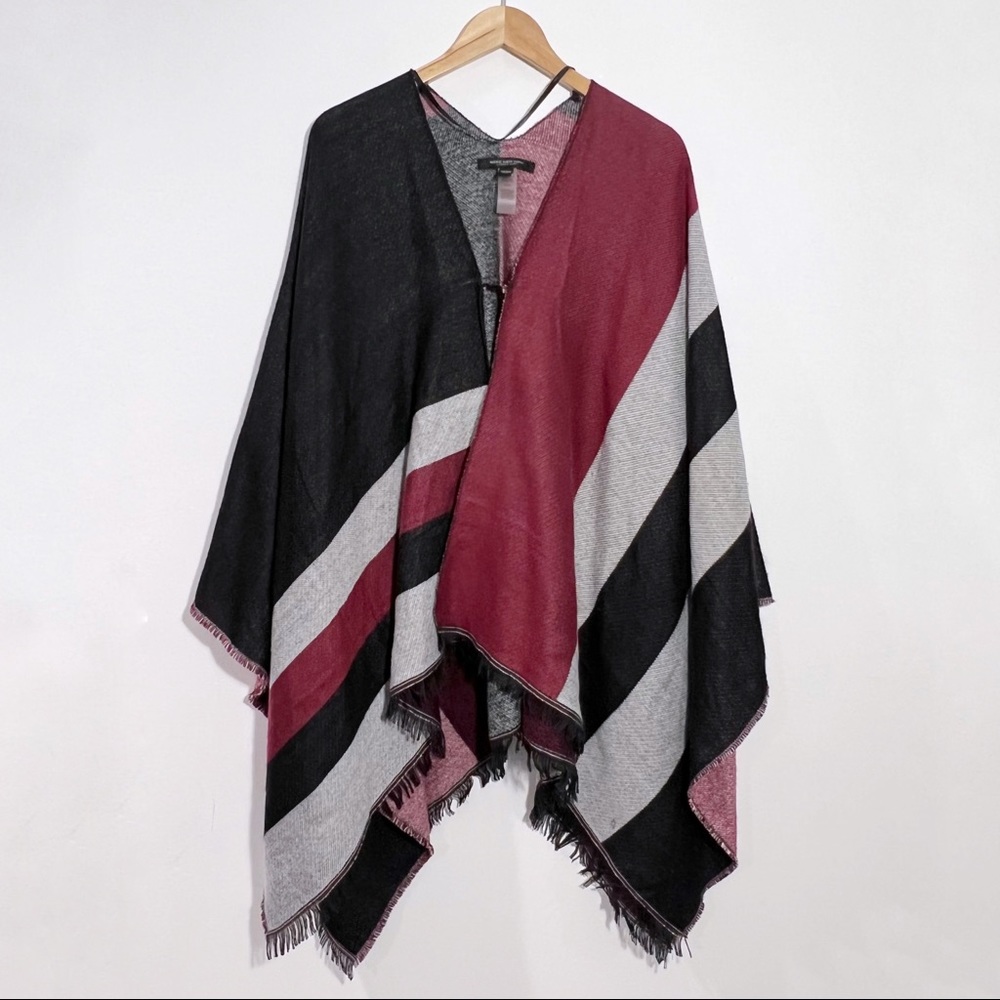 Marc New York ColorBlock Poncho Shawl Rauna OS‎ Cozy Modern Boho Fall Minimalist